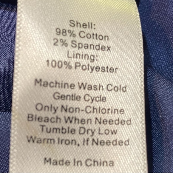 Talbots Blue and Pink Sleeveless A-Line Midi Dress Size 2 Petite - Picture 8 of 9